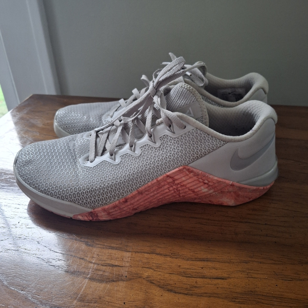 Nike Gray and Pink Athletic Shoes